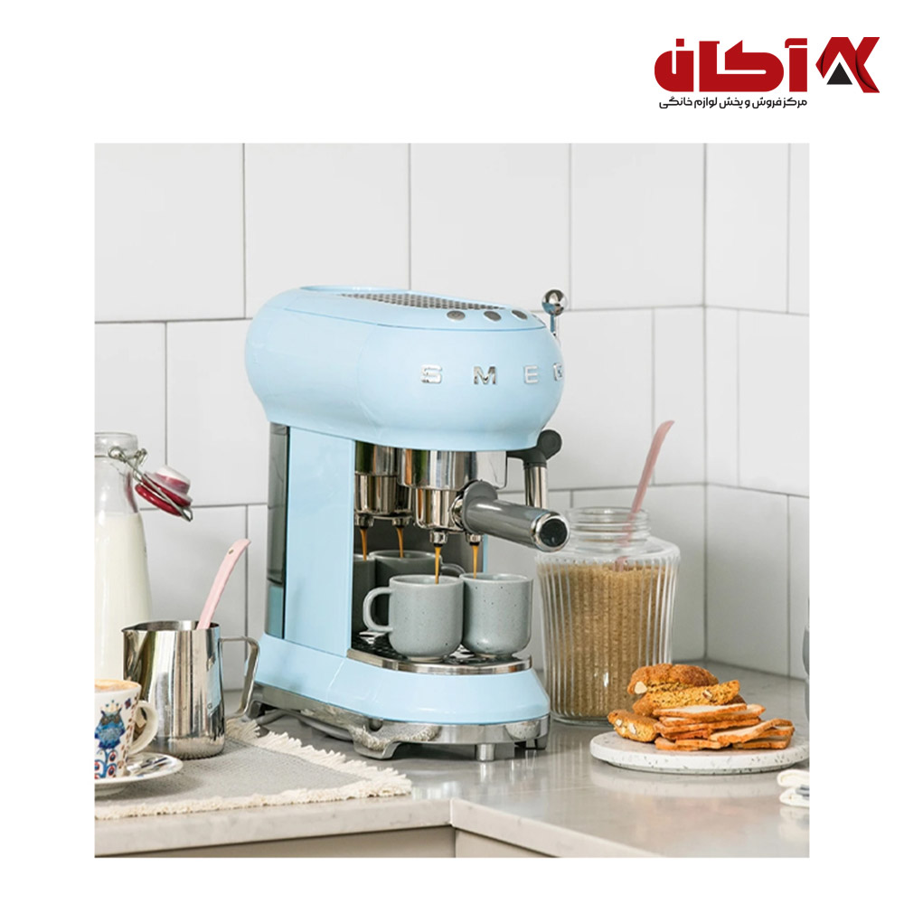 اسپرسو ساز اسمگ رنگ آبی مدل ECF01 3 02