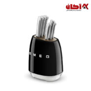 ست کارد و بلوک اسمگ رنگ مشکی مدل KBSF01CR-00