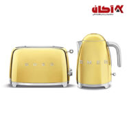 کتری و توستر برقی اِسمگ رنگ طلایی براق-00